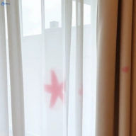 Makeup Stained Curtains Before